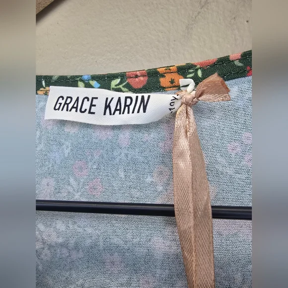 GRACE KARIN Girls Fall Dress Floral Long Sleeve Ruffle Elastic Waist SZ-10 - Picture 5 of 9